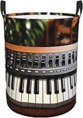 Laundry Basket Hamper Electronic keyboard Waterproof Dirty Clothes Hamper Collapsible Washing Bin Clothes Bag with Handles Freestanding Laundry Hamper for Bathroom Bedroom Dorm Travel