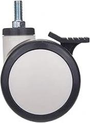 Superior Strong 4 Inch Medical Castors Wheels with Brake Mute Wearable M12x25 Screw Load 150 kg for Hospital Trolleys Electronic Equipment Mobile Components (Color: No Brake) (Color : with Brake