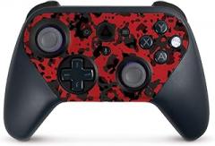 MightySkins Skin Compatible with Amazon Luna Controller - Red Modern Camo | Protective, Durable, and Unique Vinyl Decal wrap Cover | Easy to Apply, Remove, and Change Styles | Made in The USA