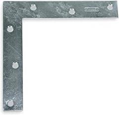 Flat Corner Brace, Steel, 6 in W