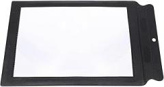 Handheld Black Frame 3X Magnifying Glass A4 Size Portable Reading Magnifier for Elderly with Soft PVC Edge, Lightweight Visual Aid for Home Reading and Inspection