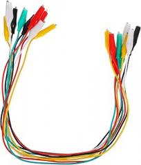 GANAZONO 10pcs Alligator Clips Banana Plugs Insulated Electrical Test Probes Dual-Ended Clips for Wire Soldering and Electronic Repairs Colors Each