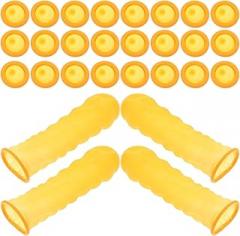 100pcs Latex Finger Protective Covers Anti-Static Sleeves for Wound Protection for Electronics Gardening and Crafts Durable Finger Sleeves for Relief and Injury Prevention