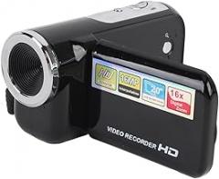 PUSOKEI 1080P HD Digital Video Camera, 16MP 2 Inch LCD Screen 16X Digital Zoom Camcorder with Electronic Anti Shaking, for Vlogging Travel Wedding School Events (Black)