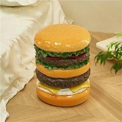 Hamburger Shape Food Stool, Multifunctional Ottoman, Creative Shoe Bench for Home, Foot Stool Use in Living Room, Bedroom and Entryway
