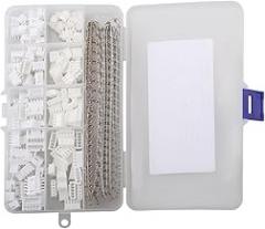 2.54mm Pitch Terminal Kit for XH2.54 Connectors - 560pcs DIY Electronics Connector Kit with Male and Female Housing, Pin Headers, for Tin Plated Copper Terminals for Ardui