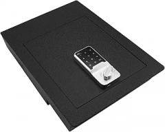 Center Console Gun Safe Vault - WASAI Console Lockbox Compatible with Chevrolet Silverado/GMC Sierra with Bench Seat 2014-2018, Anti-Theft Security Console Box with Electronic Keypad Lock.