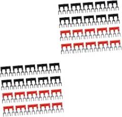 HANABASS 40 Pcs Tb1503 Fixed Terminal Block 3 Pin Screw Terminal Dual Row Position Strips Terminal Shorting Strip