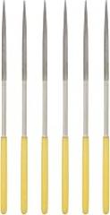 uxcell Diamond Needle Files, 3mm x 140mm Round Type File Handles Hand Tool for Metal Wood Stone Marble 6pcs