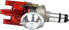 Complete Electrical Electronic Ignition Distributor Compatible For VOLVO B20B BLVO VACUUM ADVANCE CCW Red Transparency Cap