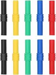 Respicefinem 5 Colors, Insulated Banana Couplers, 4mm Diameter, PVC Brass, Universal Adapter for Inverters, Industrial Gear, Electronics & More
