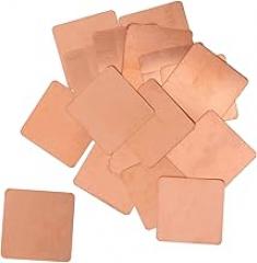 Zerodeko 20pcs Heat Sink Copper Sheets Thin Plates for DIY Projects Electronics Cooling Patch