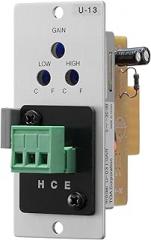 TOA Electronics U-13S AUX Module; Unbalanced Line Input Module with High/Low Cut Filters and Mute-Receive for 900 Series (Removable Terminal Block)