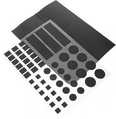 2pcs Black LED Light Blocking Stickers for Electronics 100% Light Dimming Film for Home Appliances and Office Use for Alarm Clocks and Indicators