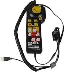 CNC MACH3 MPG Pendant 4 Axis Handle Controller Electronic Handwheel with Emergency Stop MODBUS Protocol CNC MPG Manual Control for Mach3 System CNC Router Engraver Engraving Milling Machine