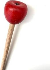 Wood Pointer, AA-780AP18-18 in. USA Made w/Round Apple & red Rubber end Cap, Perfect for Smart Board Screen.