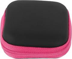 Alipis Portable Eva Earbuds Case Travel Electronic Organizer with Cable Storage for Earbud Holders, Pink Compact Cord Organizer Bag for Travel and Daily Use