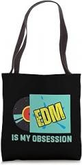 MDFD Apparel Co Electronic Dance Music Musical EDM is My Obsession Tote Bag