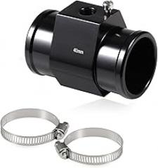 40mm Water Coolant Temperature Sensor Adapter, Joint Pipe Radiator Sensor Adaptor with 2 Pcs Stainless Steel Hose Clamps, Radiator Hose Adapter