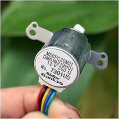 DC 12V 4-Phase 5-Wire 20mm Stepper Electronic Starter Geared Electronic Starter for Air Conditioner Swing Head/Monitoring E