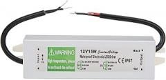 IP67 Switching Power Supply 15W AC 90-250V LED Driver Transformer with Anodized Surface for Low DC Electronic Products for DC 12V and 24V Systems (DC12V)