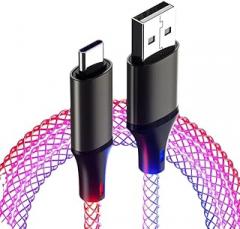 PD120W High-Speed Charging Support Data Cables RGB Breathing Luminous Gradient Light Data Cable Car Charging Line USpB/Type-C to Type-C Charrger New 2026 High for Reliable Electronic Component