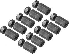 PATIKIL M2.5 Nylon Hex Standoff Screws Nuts, 1Set/100Pack PCB Male Female Threaded Kit for Motherboards, Computer Cases, Circuit Boards, Electronics (8mm+5mm, Black)