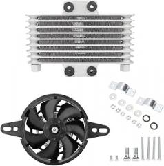 Motorcycle Oil Cooler | Aluminum Alloy Motor Cooling Fan | Reduce Motor Abrasion & Increase Output | Universal Fit for Many Bikes/Cruisers