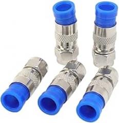 5/50x Stainless Steel Compression F Connector Anti Waterproof RG6 Cable Fitting AICNRUT(5pcs)