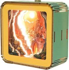 STEM Gift Idea - DIY Wooden Lantern with LED Light | Electronic Kit for Children & Adults + Living Room Decoration (Night Light)