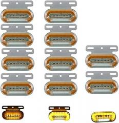 10PC 24V 12 LED Car Truck Side Marker Lights Car External Lights Signal Indicator Lamp Warning Tail Light 3 Modes Trailer Lorry New 2026 High for Reliable Electronic Component
