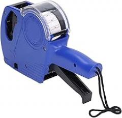 ViaGasaFamido 8 Digits Price Tag Gun MX5500 Price Label Maker with Cartridge Portable Manual Labeling Machine Marking Tool for Office Retail Shop Grocery Store Food Clothing (Blue)