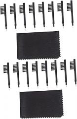 SAFIGLE 2sets Hearing Amplifier Cleaning Tool Kit Dry Cloth Shaped Brushes for Easy Maintenance and Care of Hearing Devices Material