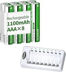 8 Bay AA & AAA Battery Charger and 1100 mAh AAA 8 Pack