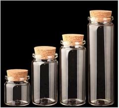 1PCS Tiny Empty Clear Empty Wishing Vials with Cork Glass Bottles Jars Containers 37 * 100mm 80.0 ML