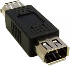CableWholesale Firewire Coupler/Gender Changer, IEEE-1394a, 6 Pin Female / 6 Pin Female