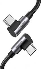 UGREEN 100W USB C to USB C Cable, 90 Degree Type C Cable for iPhone 17/17 Air/17 Pro/17 Pro Max/16, MacBook Pro 2022, iPad Pro 2022, Samsung Galaxy S25/S24/Z Fold, Google Pixel, Switch, 3.3FT