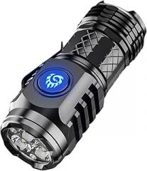 Black | Type-C Rechargeable Led Work Light Pocket Light Waterproof Flashlight Adjustable Brightness Flash Light Bright Flashlight New 2026 High for Reliable Electronic Component