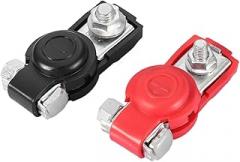 2Pcs Universal Car Battery Terminal Clamps with Cover, Galvanized Iron Cable Connectors, Protective Terminal Clamps for Car Battery Cable Connections,Other other electronic equipment