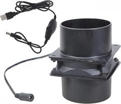 Adjustable Speed USB Powered Inline Duct Fan Ventilation 73 mm Connector for Electronic Workshops Plant Tents USB Channel with Speed Controller