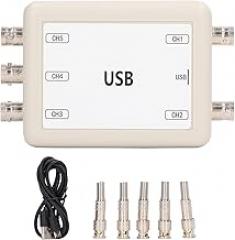 Virtual Oscilloscope USB PC Oscilloscope 5 Channel High Precision Portable Digital Oscilloscope with 150kHz Sampling Rate for Electronics Testing ABS Material