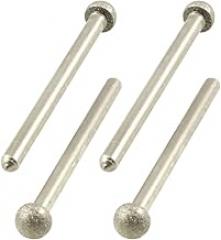 4 Pcs Grinder Accessories 6mm Ball Nose 3mm Shank Diamond Mounted Point Cutoff Wheels Grinding Bits