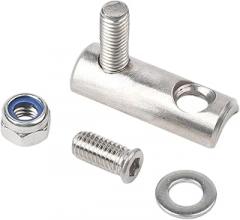 Stainless Steel Front Derailleur Extender for R8000/R7000/R9100 Road Bikes, Adjustable 15.5 mm Mount, Fits 10/11/12 Speed Electronic Shifters, Silver 1.06 in Length with Bolt Nut Gasket Included