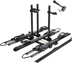 CyberRack S3 Ebike Rack, 300 lbs Capacity Foldable Bike Racks for Tow Hitch Heavy Electric Bike Carrier for 3 E-Bike, Up to 5-inch Fat Tire 2'' Receiver