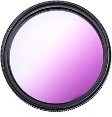Colorful Filter Color Adjustable Gradient Scape 49MM 52MM 55MM 58MM 62MM 67MM 72MM 77MM for Canon for Nikon Camera Accessories Excellent(55mm,Grad Purple)