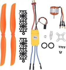 1400KV Brushless Outgoing Motor with 30A ESC, 8060 Propeller and Screw Set for RC Airplane, Quadcopter - Ideal for RC Electronic Speed Control
