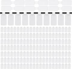 120 Pcs Self-Adhesive Cable Labels, Paste Wire Labels, Nylon Writable Cord Tags Waterproof White Wire Cable Tags for Electronics Office Computers Management and Identification