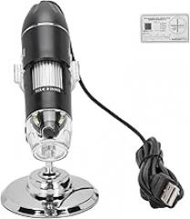CiCiglow Digital USB Microscope 1600X 8LED Portable Digital Electronic Microscope with Stand Compatible for Windows 7, for Windows 10/10.13