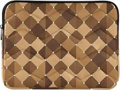 Laptop Sleeve Protector Portable Electronic Device Cover Brown Tan Dots Portable Protective Case