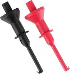 Zerodeko 2Pcs Testing Hook Clip Probes Multimeters Test Lead Clips with Plug for Electronic Testing and Repairs Lightweight Design for Ic and Electronics